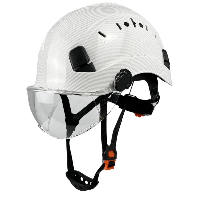 Защитный шлем с узором из углеродного волокна CE с козырьком для промышленных работ, строительные каски, козырек, кепки из АБС-пластика для инженера