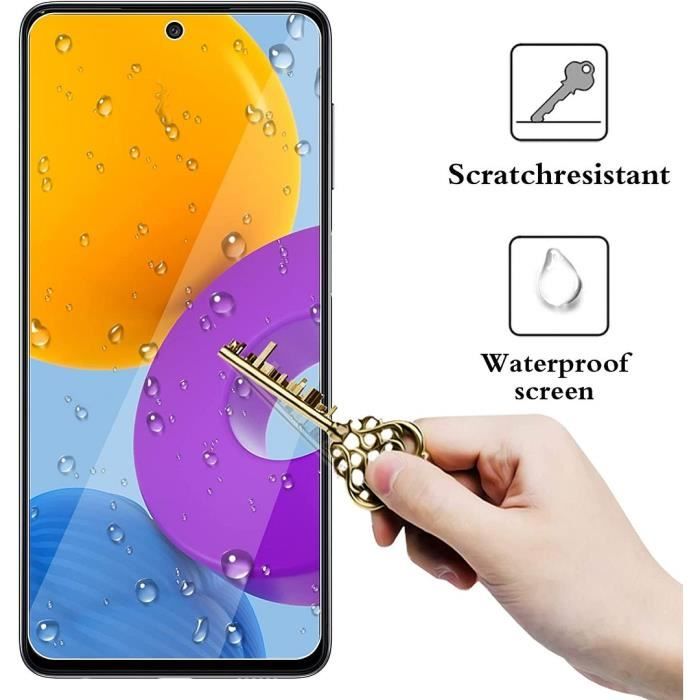 4 x Verre trempé pour Samsung M52 5G (6.7”) Protection écran Haut Definition Anti-Poussière Souple Anti-Trace