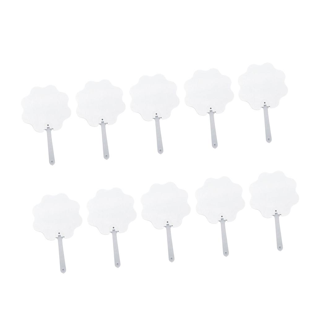 10 шт. Сублимационные веера-лопатки, персонализированные двусторонние заготовки для сублимационных вееров для церковных мероприятий и подарков гостям