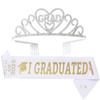 Shoulder Strap Crown Suit Graduation Prom Party Etiquette Belt Rhinestone Headband