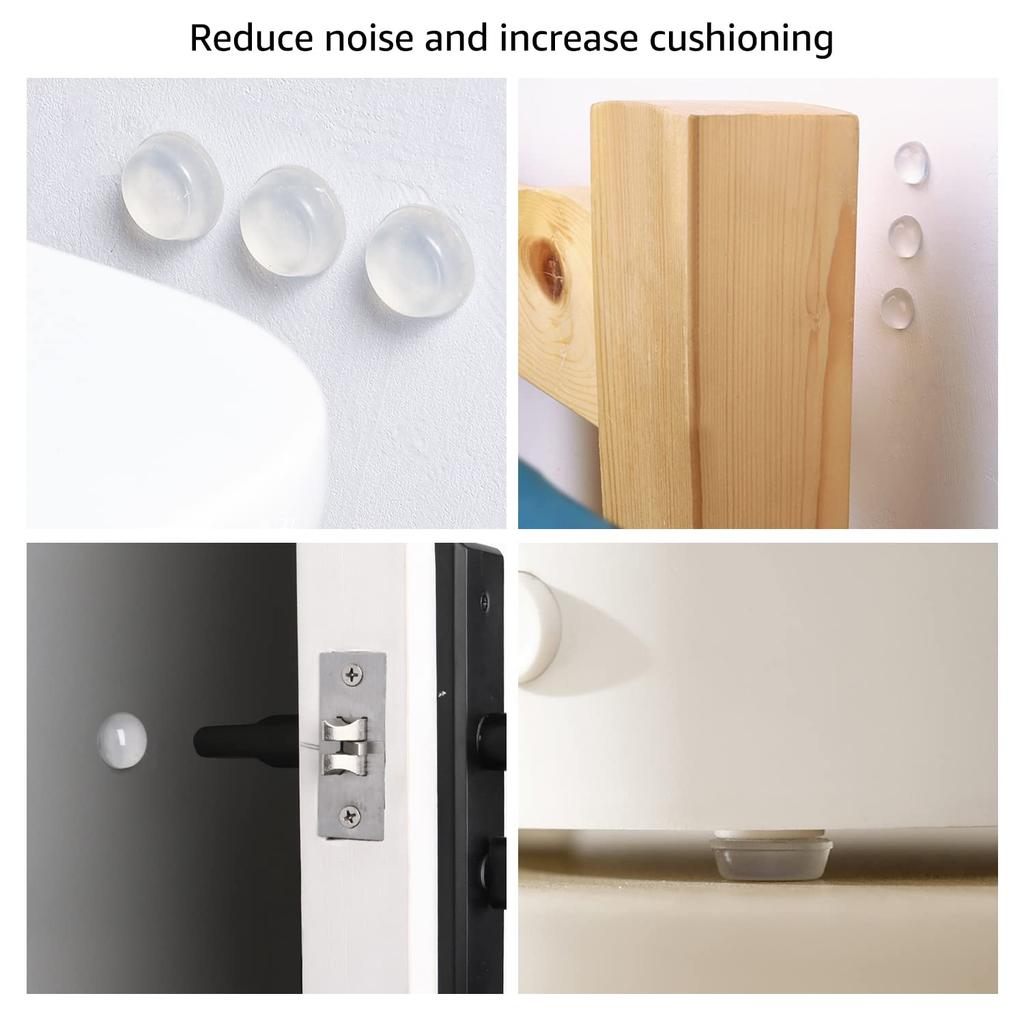 AmazonBasics Подушка-стопор для двери, Набор накладок х х см, Резина, Самоклеящиеся, Прозрачные, 300, 17.5 11.4 1.52