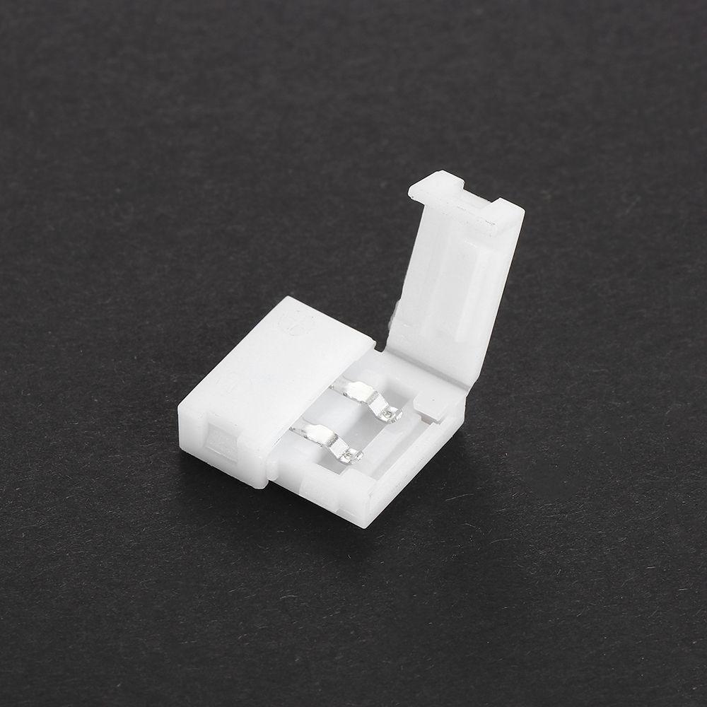 1/5/10Pcs New Clip-on Coupler Solderless 2Pin PCB LED Strip Connector 8mm 10mm