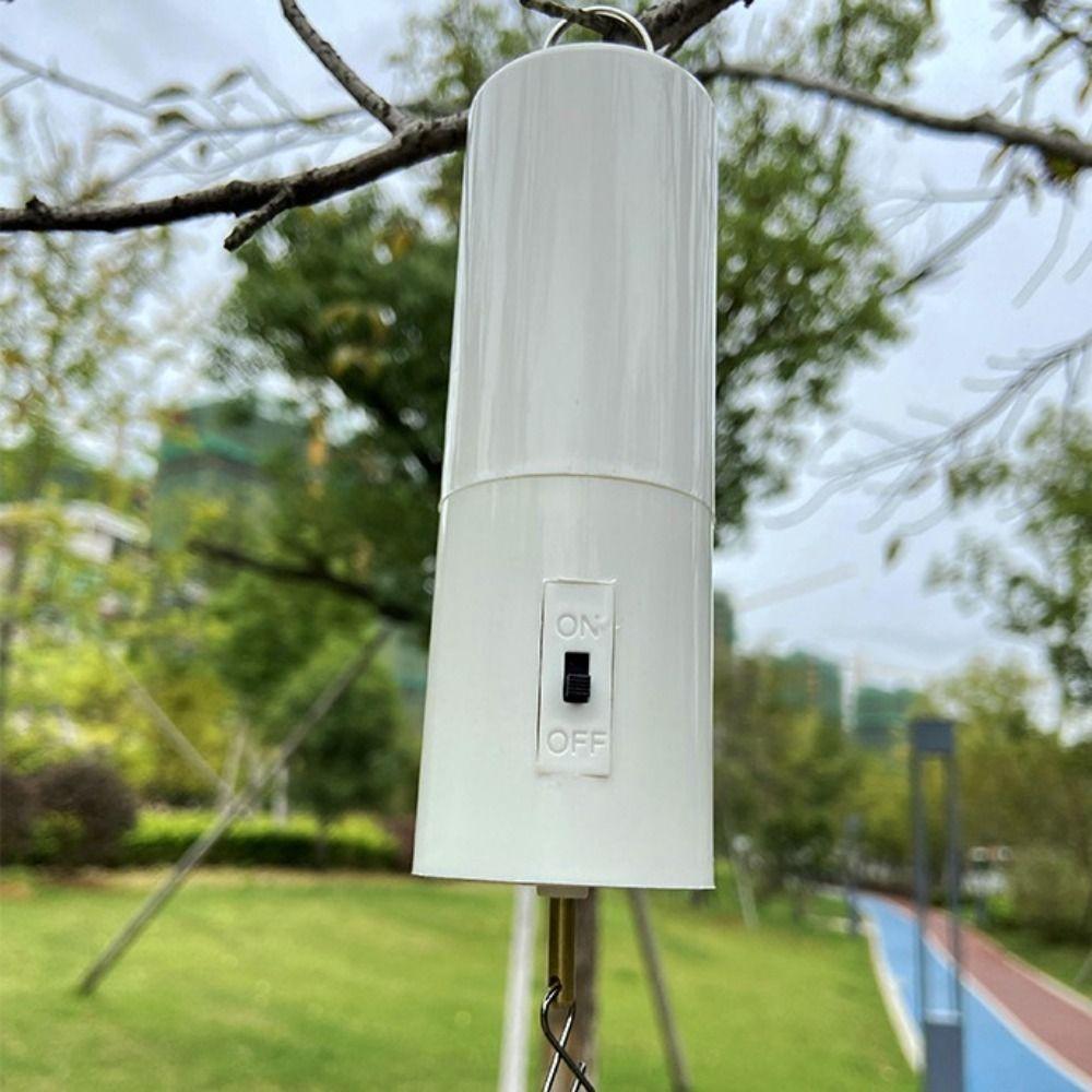 Garden Battery Powered Wind Spinner Black Rotating Wind Chimes Universal Battery-driven Motor