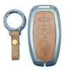 Genuine Leather Alloy Car Key Case for Voyager, Adventurer, Aviator Models