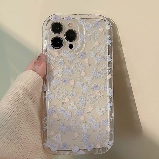 Чехол для телефона Ins с цветком для Iphone 14 Plus 13 12 Promax 11 Pro Max, милый противоударный мягкий силиконовый чехол с мультяшным рисунком, задняя крышка, чехол в виде ракушки
