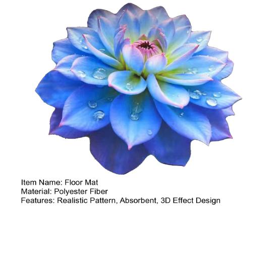 3D Цветочный коврик для пола Реалистичный Впитывающий Цветочный ковер Нескользящий Декоративный коврик для гостиной Ванной Кухни Спальни