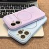 Жидкий силикон для Magsafe Зарядка Магнитный чехол для iPhone 17 Air 16 15 14 Plus 13 12 Pro Max 11 Стеклянная линза Мягкая крышка