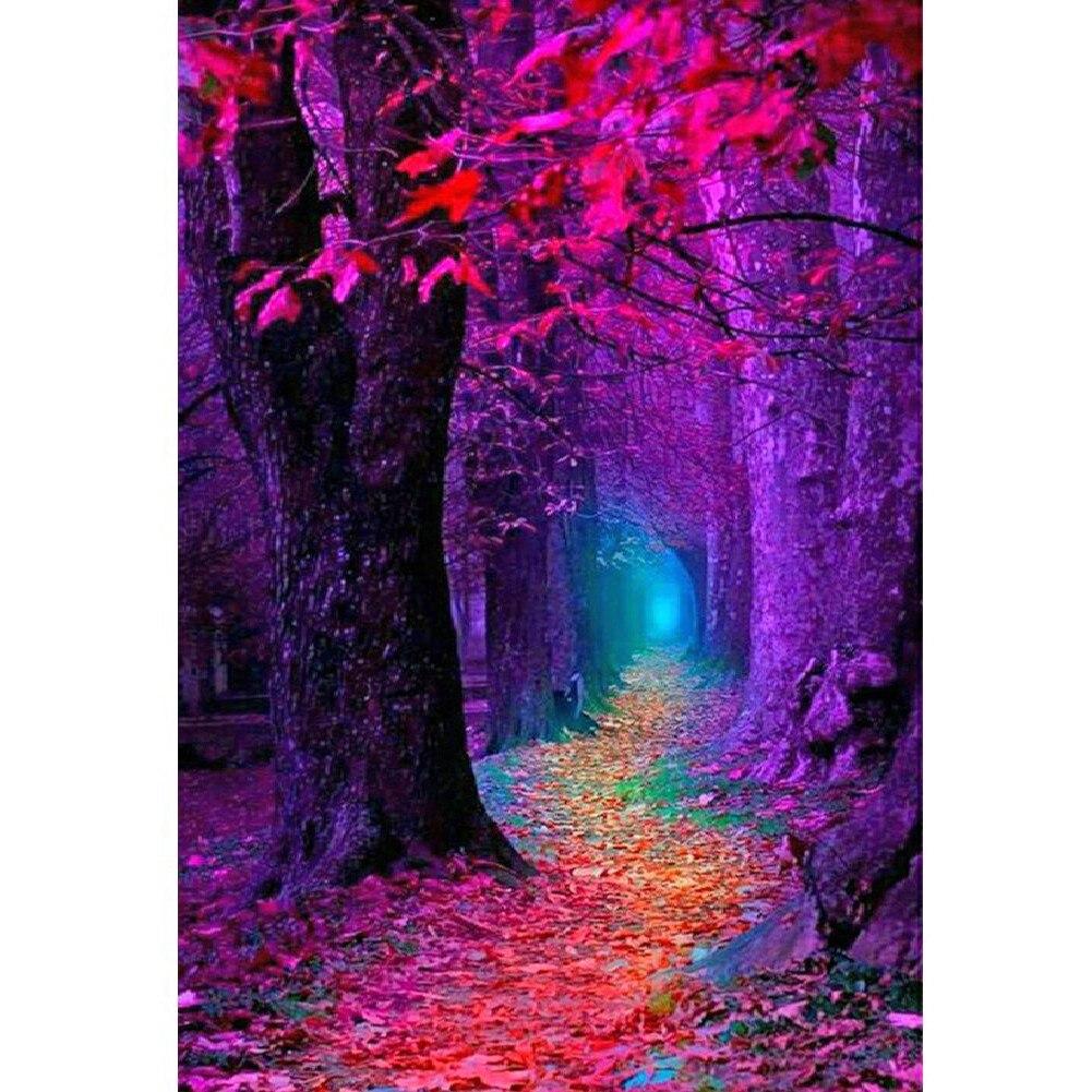 DIY Diamond Painting Landscape Sunset Sea Full Drill Embroidery Tree Scenery Mosaic Art Picture of Rhinestones Home Decoration