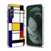 TOPLBPCS Mondrian Grid Phone Case for Samsung A16 A26 A36 A56 A17 A37 A57 A07 A06 A02S A03 A04S A05S Galaxy Note 20 10 A50S A71