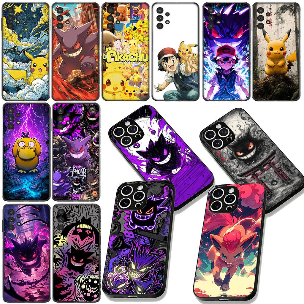 P-Pokemons Gengar P-Pikachus Psyducks for Motorola Moto Edge 50 30 Fusion 40 NEO Ultra Pro G22 G23 G20 G35 G84 G13 G53 Case