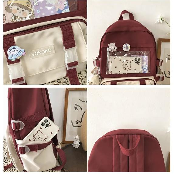 Kawaii женский рюкзак, водонепроницаемая школьная сумка для девочек-подростков, студенческая сумка для книг, рюкзак для ноутбука, милый женский дорожный рюкзак Mochila