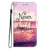 For Google Pixel 7a Wallet Phone Case PU Leather Pattern Printing Stand Phone Cover with Strap
