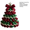 Handmade Crochet Christmas Tree DIY Xmas Tree Crochet Craft Starter Set with Bow And Faux Pearl for Beginners Knitting Holiday Decoration