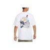 Nike Футболка с коротким рукавом Sb Graphic Print Skateboard, мужская, белая FJ1136-100
