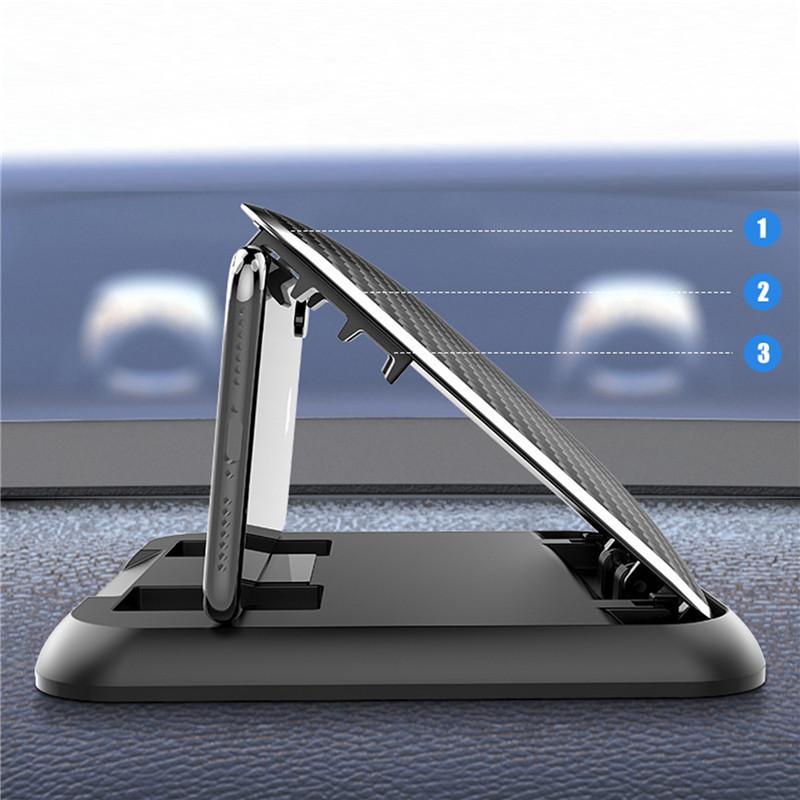 Универсальный держатель для телефона на приборной панели для автомобиля, противоскользящая присоска, регулируемые кронштейны для смартфона