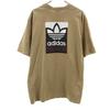 Adidas Back Printed Trefoil Logo Short Sleeve T-shirt L Beige Men's Used