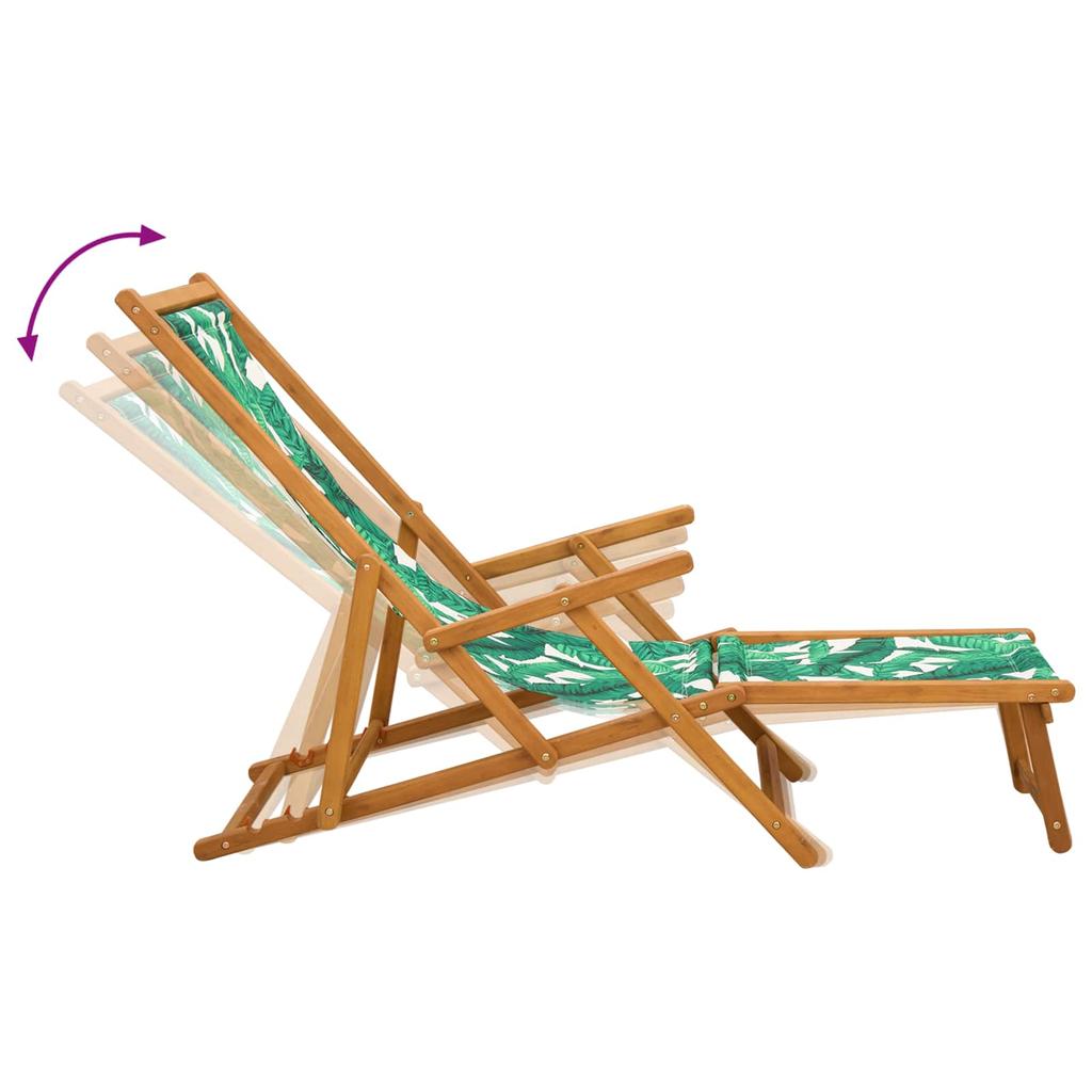 Foldable Sun Lounger 2 pcs 3 Position Solid Eucalyptus Wood