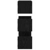 Wall Shelf Set with Shelf 3 pcs Black Oak Look 40x16x14 cm