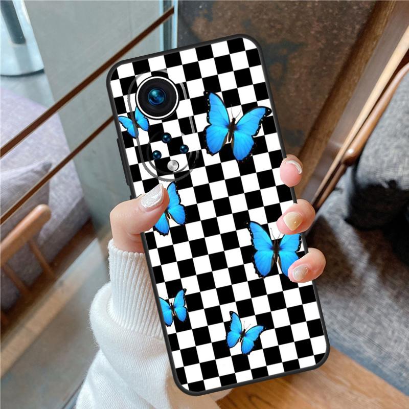 Клетчатый подсолнух Чехол-обложка для Honor Magic 8 Pro 5 6 7 Lite Для Honor 90 70 50 400 200 X8a X8b X9a X9b X9c
