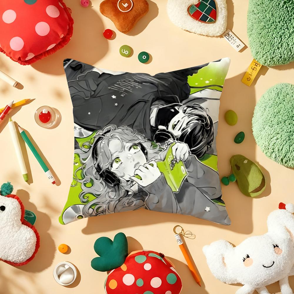 Cushion Cover Plush Fabric Soft DoubleSided Printed Sofa Warm Winter Home Gift Pillow Aya OOosawa Koga MMitsuki Stickers