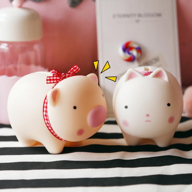Дети Милая Копилка Животные Свинья Кошка Панда Форма Копилка Игрушки Сокровища Монеты Сохранение Настольный Декор Детский Игровой Дом Подарки