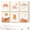 Rainbow Moon Cloud Star Elephant Boho Cartoon Posters And Prints Canvas Art Wall Decoration Home Paintings Baby Kids Living Room
