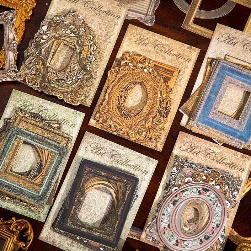Vintage Romantic Photo Frame Hollow Out Border Material DIY Scrapbooking Base Collage Diary Photo Album Gift Decoration