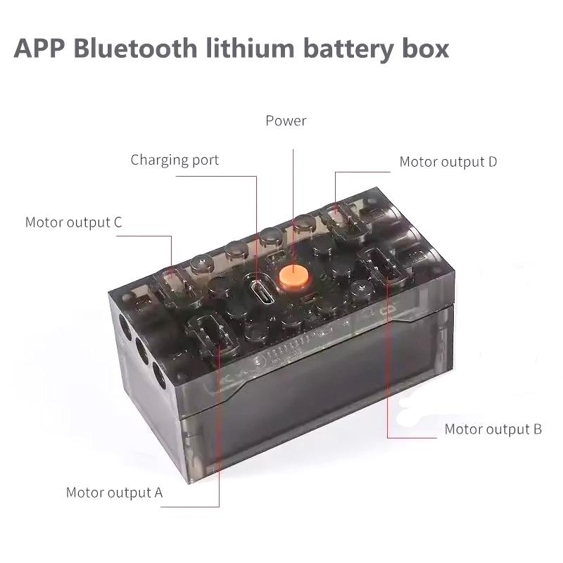 Non-Toxic 12 Channel Remote Control Lithium Battery Box Kit App Control Program Speed Adjustable Powered Module For Moc Building Blocks