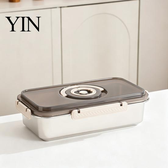 Bread Storage with Date Knob Airtight Stainless Steel Box, Clear Lid And Recording Seal Food Keeper, Large Container for Sourdough Bagels Baked Goods