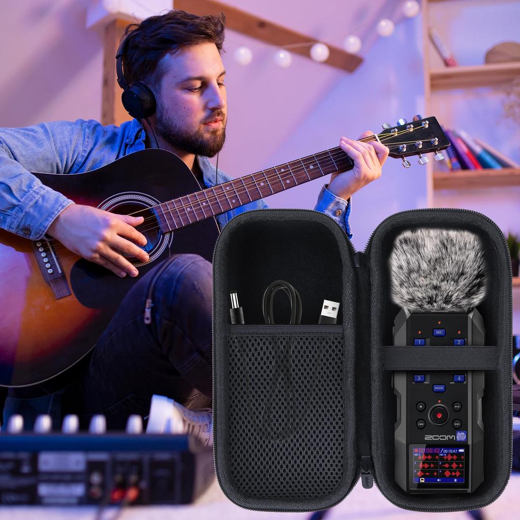 Lebakort Storage Case Compatible with Zoom H6 Essential and H5 Studio Handy Recorders