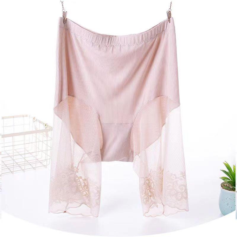 Safety Shorts For Women Summer Plus Size 5XL Solid Color High Waist Boxers Panties Sexy Lace Anti Chafing Pants