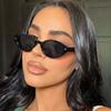 Trendy Small Oval Designer Sunglasses Women  Luxury Brand Retro Black Shades Glasses Ladies Goggle Uv400 Eyewear