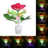 Светодиодная ваза для цветов, настенная розетка, датчик света, меняющий цвет, ночная лампа, декор