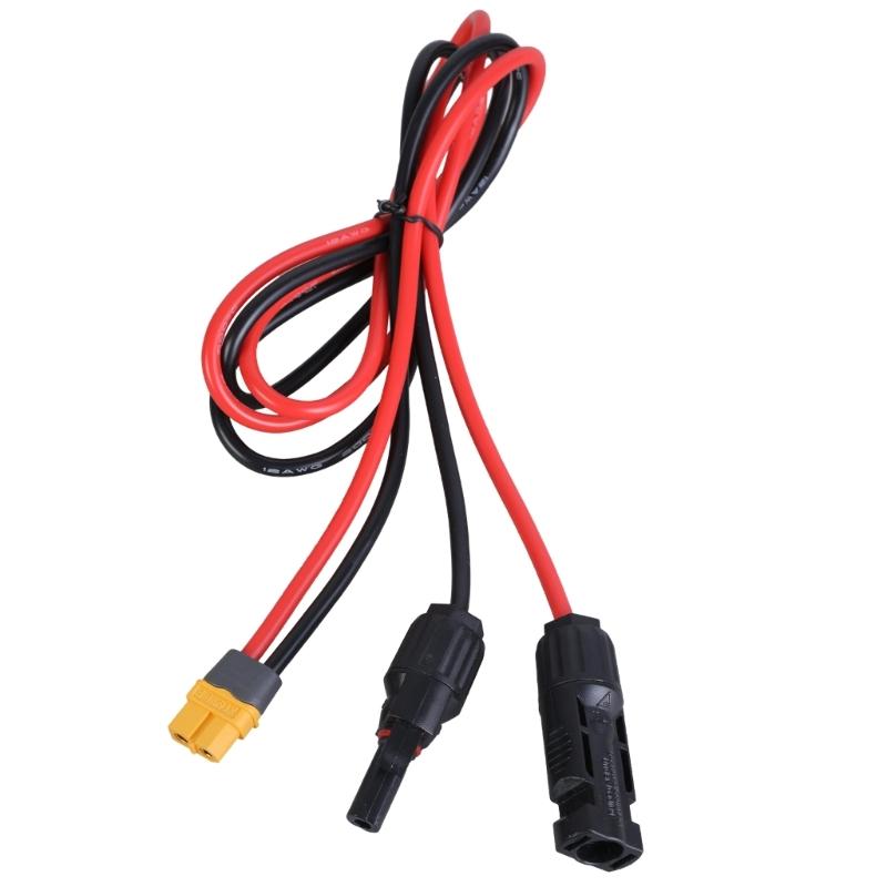Кабели-удлинители 12AWG XT60, разъемы, для подключения солнечных панелей к портативным электростанциям, аксессуары для решений по обеспечению энергией на открытом воздухе