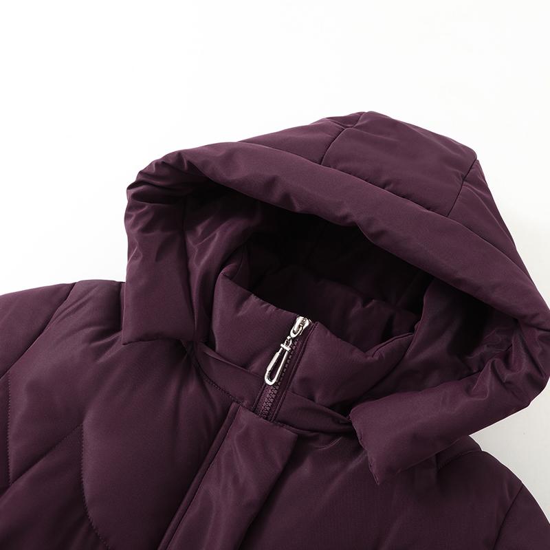 Middle-aged Woman Winter Coats Hooded Casual Plus Size Parkas Female Thick Warm Outerwears