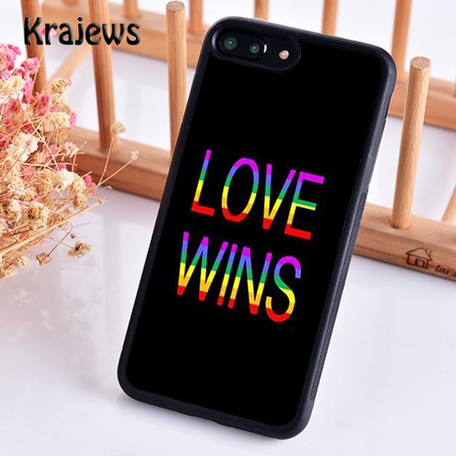 Krajews Gay Lesbian LGBT Rainbow Pride ART Phone Case For iPhone 17 Air 16 15 14 plus 11 12 13 pro max coque Fundas