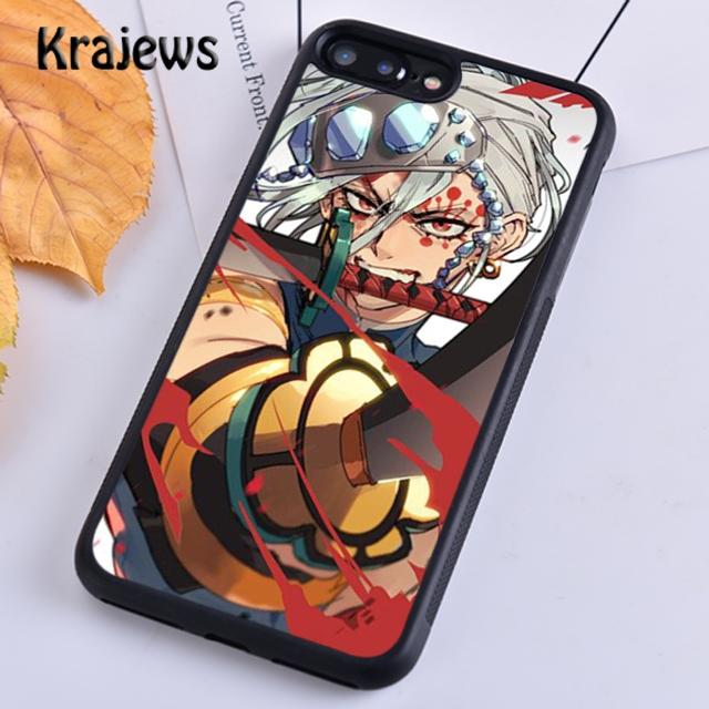 Чехол для телефона Krajews Tengen Uzui Kimetsu no Yaiba для iPhone 14 5 SE 6s 7 8 plus XR XS 11 12 13 pro max Samsung S21 S22 Plus