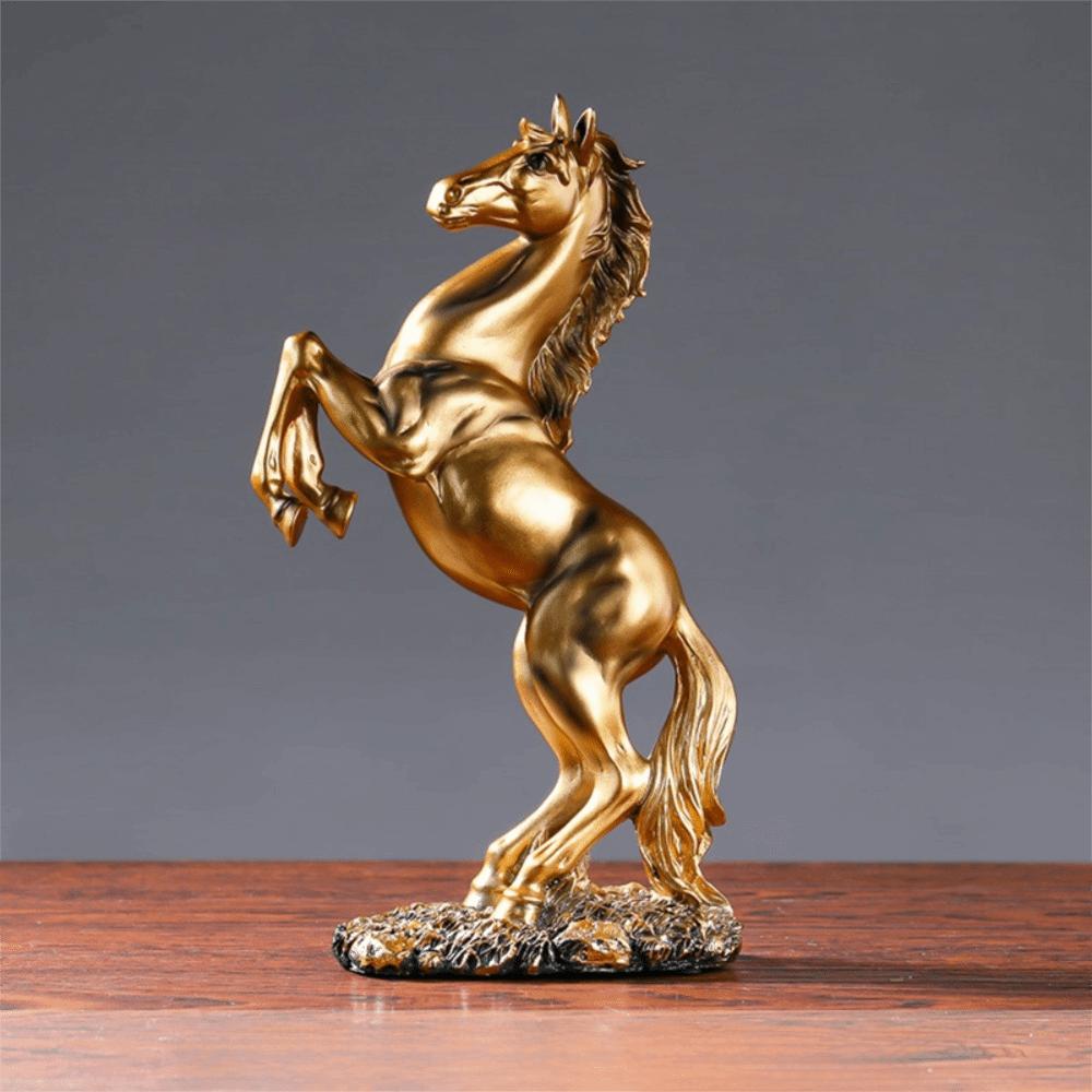 Elegant Victory Horse Statue Realistic Resin Horse Sculpture Standing European Style Horse Figurine