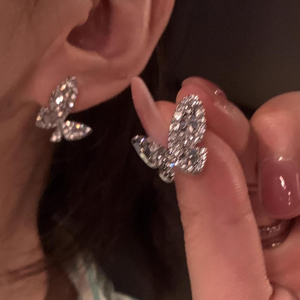 2025 Роскошные серьги-бабочки с жемчугом из серебра 925 пробы для женщин