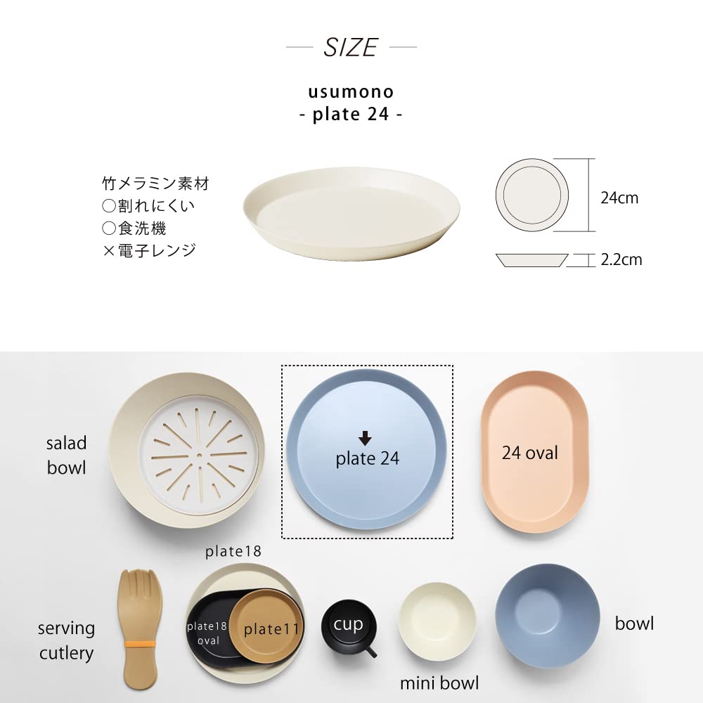 Тарелка большая ideaco черная тарелка 24 см usumono plate24 тарелка (усумоно 24)