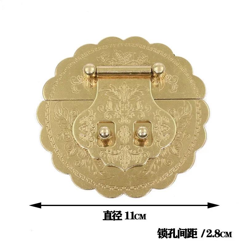Ретро антикварный латунный замок пряжка шкатулка для мебели пряжка для ювелирных изделий сундук шкатулка из чистой меди пряжка для чемодана клип застежка защелка застежка
