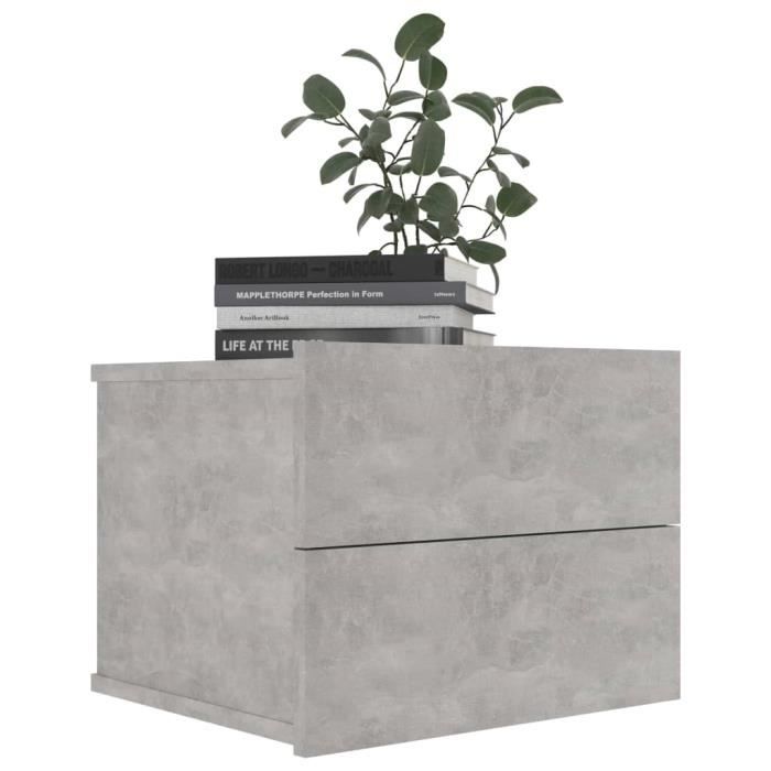 VidaXL Bedside Tables 2 Pcs Concrete Grey 40 X 30 X 30 Cm Chipboard