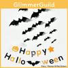 Halloween Bat Sticker Set 12 Pieces Of Pvc Bat Decals For Bar Ktv And Haunted House Decor