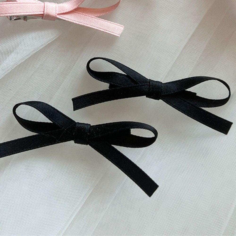 Balletcore Girl Hair Clip Bowknot Female Hair Accessories Bangs Clip Bow Hairpin For Girl