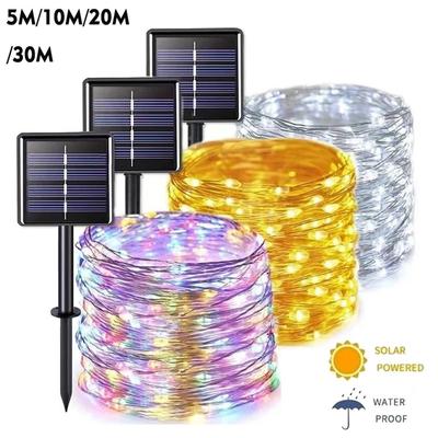 30 м/20/10/5 м Солнечная Водонепроницаемая светодиодная лента уличная гирлянда-лампа садовая фея гирлянда Рождественский декор атмосферный свет