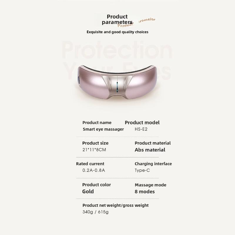 Professional Rated Eye Massager Hot Compress Eye Double-layer Airbag Multi-frequency True Intelligent Charging Eye Mask Relieve Fatigue Promote Sleep