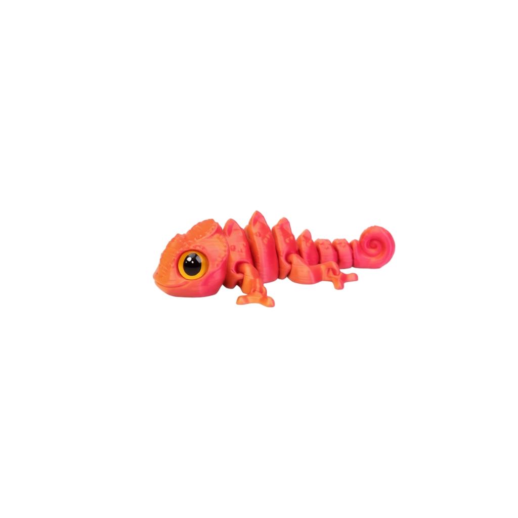 3D Printed Articulated Figure with Realistic Eyes, 10 cm Collectible Desk Decor