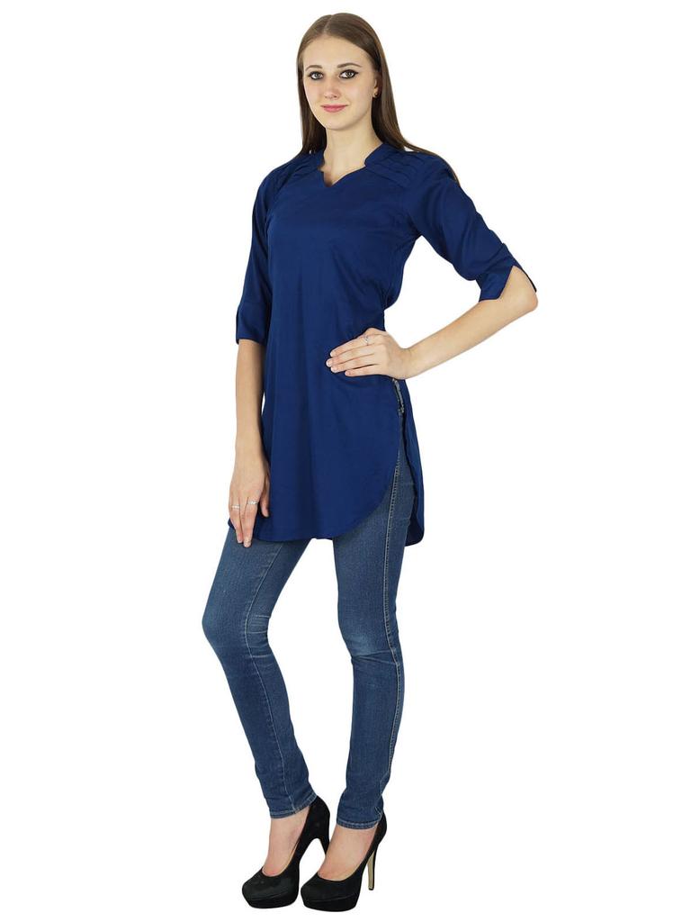 Designer Indian Kurta Women Ethnic Bollywood Cotton Kurti Casual Top Tunic