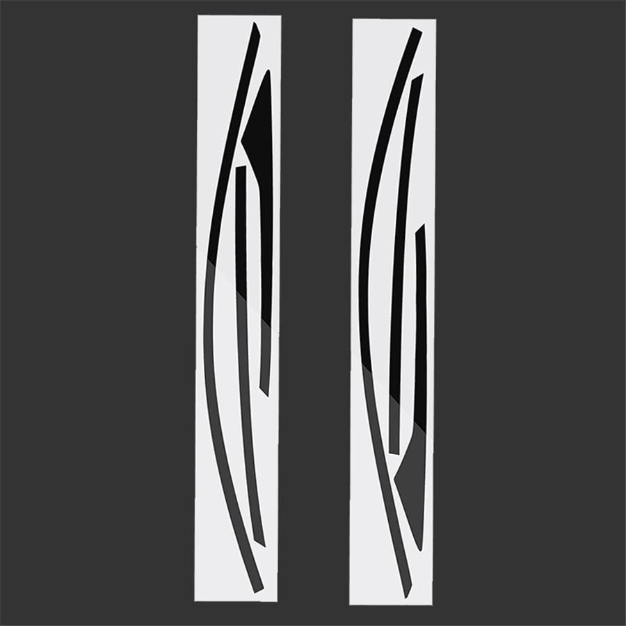 6 шт. Хромированные накладки на окна в стиле блэкаут, глянцево-черные для Honda Accord 2018-2020