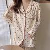 Korean Style Spring Autumn Rest Pajamas for Women Fashion Long Sleeve Pants High Grade Elegant Comfortable Lapel Loungewear